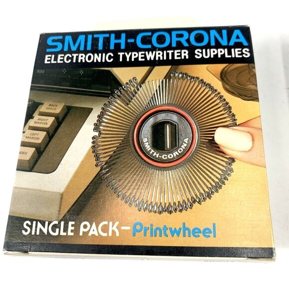 Smith Corona Printwheel Lot of 2 Script 946 Pica 300 10 Red Ring Original Boxes - Picture 2 of 7
